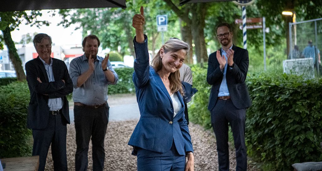 Dr. Patricia Peill MdL nach ihrem Wahlsieg in Jülich