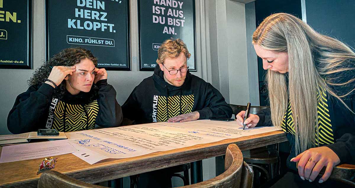 Unternehmenswerte Workshop LA MECHKY, Zara Schmittgall, Felix Kett, Julia-Laven